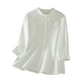 thumbnail image 1 of Trendy Saving Women's Fall T-Shirts Womens Tops 3/4 Length Sleeve Womens Tops Womens Blouses New & Trending Fashion Gifts, 1 of 9
