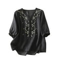 thumbnail image 1 of Womens Spring Blouses Womens Tops 3/4 Sleeve Tops for Women Loose Fit Womens Blouses My Items Ordered Fashion Gifts, 1 of 8