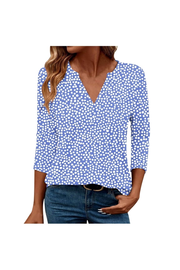 Trendy Saving Womens Fall Tops Casual Women's Tops Fall Casual Womens 3/4 Sleeve Shirts Womens Blouses Dressy Button down My Items Fashion Gifts