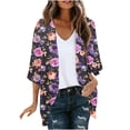 thumbnail image 1 of Womens Tops Womens Shirts Long Length Sleeves Blouses Womens 3/4 Sleeve Tops and Blouses for Fall Items Ordered by Me Fashion Gifts, 1 of 4