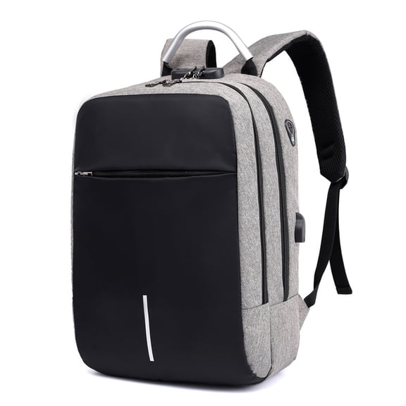 Trendy Schoolbag British Business Backpack Men's Casual Outdoor,Dark Grey