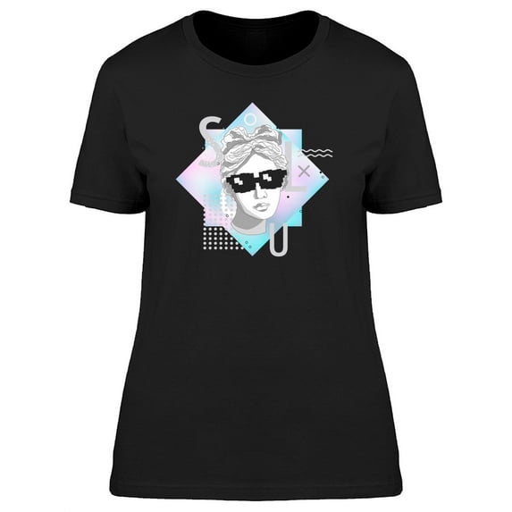 Trendy Sculpture Modern Glasses T-Shirt Women -Image by Shutterstock, Female XX-Large