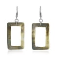 thumbnail image 1 of Trendy Seashell Frames Rectangular Shaped Cut-Out Dangle Earrings, 1 of 5