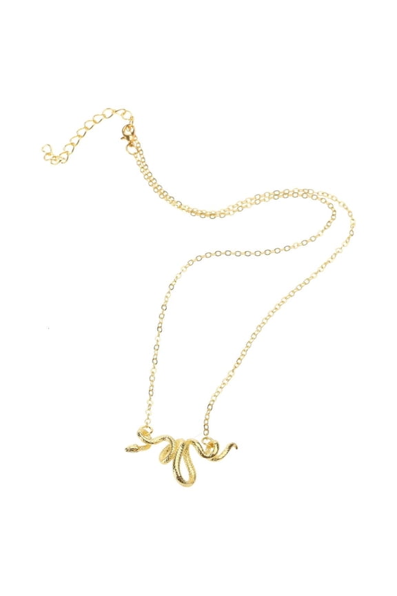 Trendy Serpentine Chain Necklace Exquisite Snake Pendant Necklace Stylish Neck Adornment for Sophisticated Looks