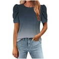 thumbnail image 1 of Trendy Shirts for Women 2025 Shirts for Women Dressy Casual Plus Size Crewneck Blouses for Women Plus Size Summer Tops for Women Shirts for Women Plus Size, 1 of 7