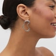 thumbnail image 1 of Trendy Silver Irregular Heart Earrings Minimalist Cool Style Studs for Women Gifts Daily Styling Jewelry Aretes Mujer Acero Inoxidable Hair Accessories Christmas Halloween, 1 of 5