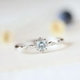 thumbnail image 1 of Trendy Silver Jewelry Rings Blue Zircon Gemstone Finger Ring For Women Wedding Engagement Party Gifts, 1 of 1