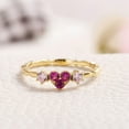 thumbnail image 1 of Trendy Simple Golden Inifinite Heart Shaped Love Engagement RIngs For Women Romantic Rings, 1 of 3