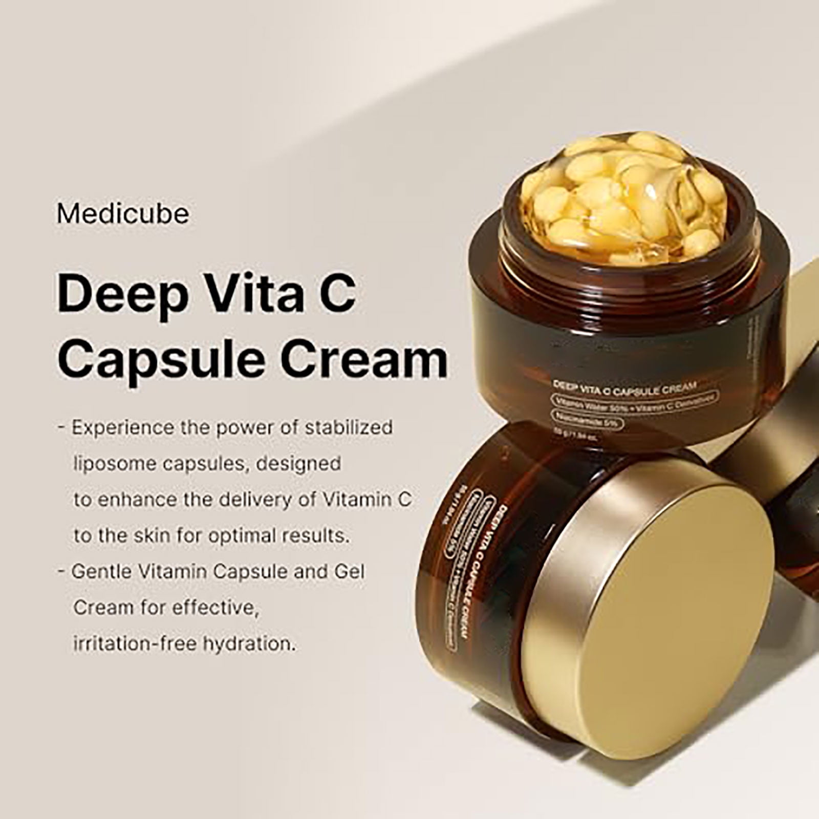 Trendy Skin Care Products 2024 Deep Vitamin C Golden Face Moisturizer Liposome For Skin