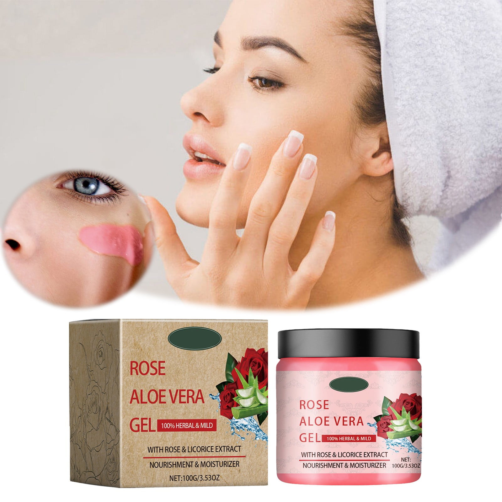Trendy Skin Care Products 2024 Rose Aloe Moisturizing Face Firms