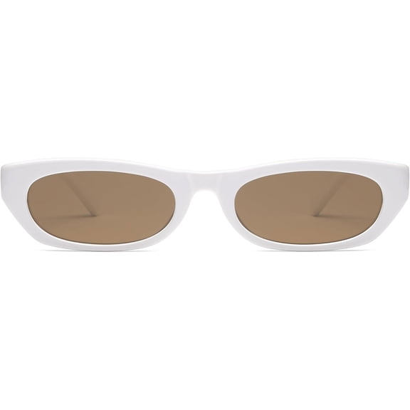 Trendy Small Rectangle Sunglasses for Women Men Retro Y2K Narrow Thin Skinny Sunnies SJ2363