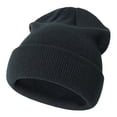 thumbnail image 1 of Trendy Solid Soft 2-6 Years Baby Beanie Hat Knit Warm Beanies Kids Winter Hat Children Ski Hats BLACK, 1 of 8