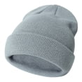 thumbnail image 1 of Trendy Solid Soft 2-6 Years Baby Beanie Hat Knit Warm Beanies Kids Winter Hat Children Ski Hats LIGHT GRAY, 1 of 8