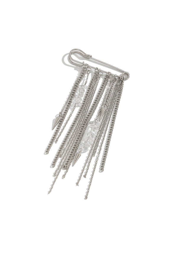 Trendy Sparkly Crystal Stone Paperclip Anklet for Women Punk Hip Hop Tassels Pant Ankle Chain Accessory