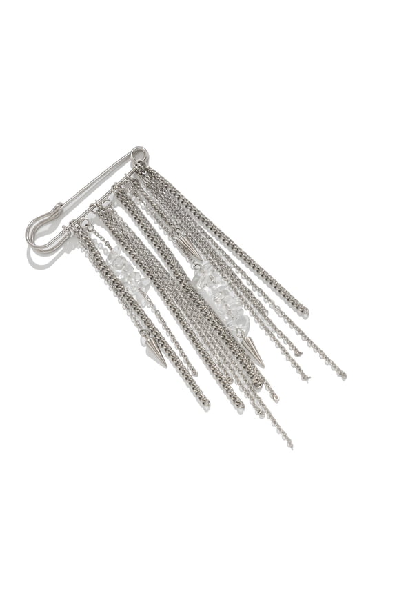 Trendy Sparkly Crystal Stone Paperclip Anklet for Women Punk Hip Hop Tassels Pant Ankle Chain Accessory