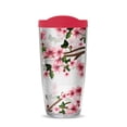 thumbnail image 1 of 16 Oz Cherry Blossom Flowers on Clear Insulated Tumbler with Fuschia Lid, 1 of 3