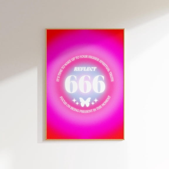 Trendy Spiritual Wall Art Dorm Decor, Gradient Aura Wall Art Print Aesthetic Coquette Room Decor, Preppy Wall Art Pink Teen Girl Room Decor Wall Art, Modern Wall Decor, 8x12 UNFRAMED