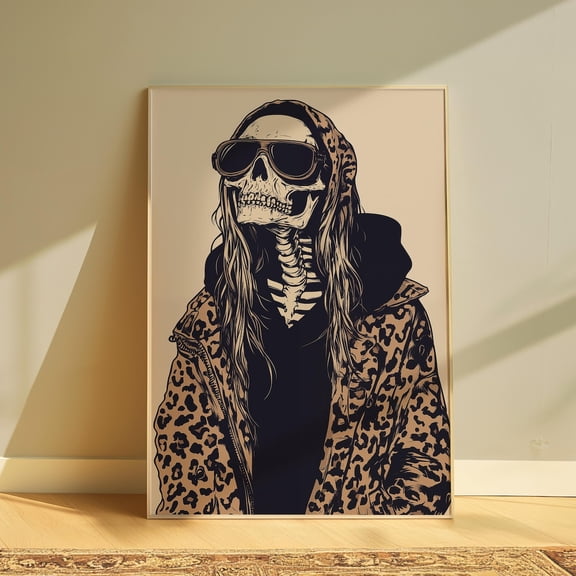 Trendy Spooky Dark Academia Wall Art, Unframed Paper Print Size 12x18