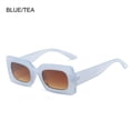 thumbnail image 1 of Trendy Square Frame Eyewear UV400 Protection Sunglasses for Women Rectangle Sunglasses Ladies Eyewear Female Shades BLUE/TEA, 1 of 8