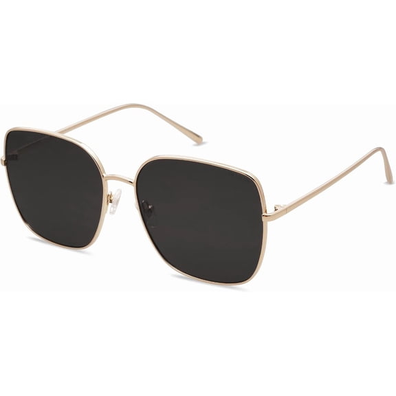 Trendy Square Metal Frame Sunglasses for Women Men Retro Big Flat Lens UV Protection Sunglasses SJ1146