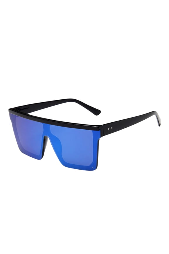 Trendy Square Oversized Sunglasses With Uv400 Protection Polarized Cycling Glasses Lightweight Spectacles For Driving Travel(Blue-14.5Cm)