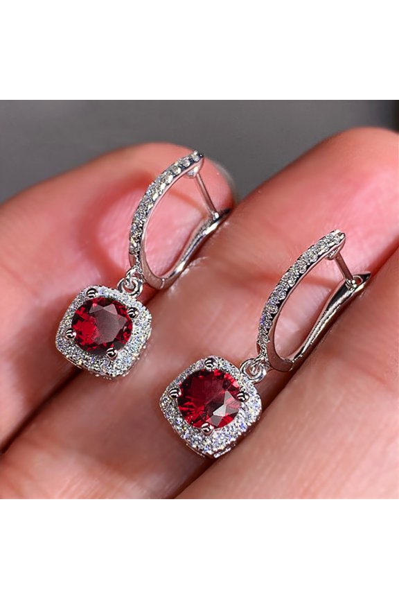New Trendy Square Shape Drop Earrings Elegant Female Dangle Earring