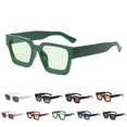 thumbnail image 1 of Trendy Square Sunglasses for Men Women Fashion Thick Rectangle Sun Glasses UV Protection Shades Designer Style, 1 of 6
