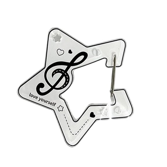 Trendy Star Carabiner Keychain For Backpacks Lightweight Acrylic Bag Charm Decoration Creative Gift