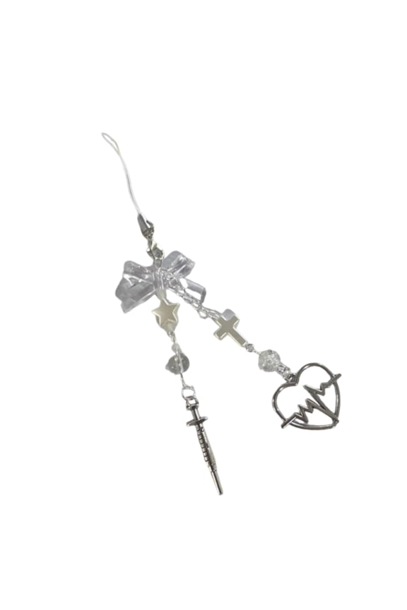 Trendy Star Charm Alloy Keychain Lightweight Phone Accessory Cute Pink Jewelry Gift for Teens Women