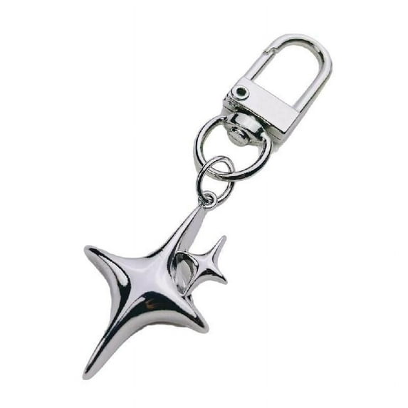 Trendy Star Keyring Alloy Keychain for Modern Bag Pendant Embellishment Gift