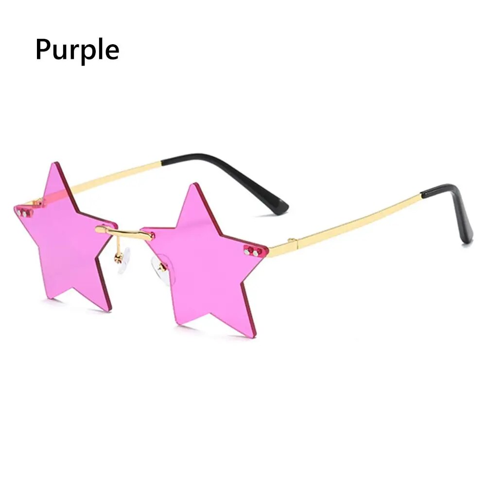 Valentines Day Glasses ENTHYI Star Shaped Rimless Sunglasses  display picture 1