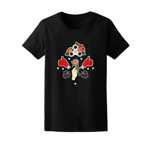 Trendy Sticker Style T-Shirt Women -Image by Shutterstock, Female x-Large