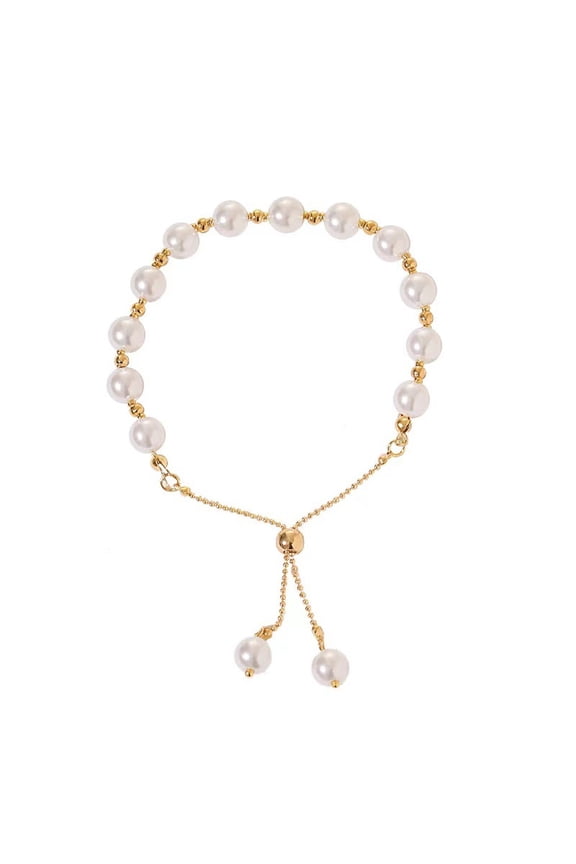 Trendy Stretch Pearls Delicate Elastic Cord Pull-out Handchain Versatile Jewelry Gift For Teens Women