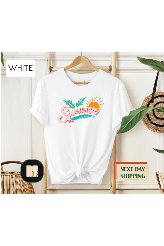 Trendy Summer Shirt, Aesthetic Beach Vibes Tee, Cute Colorful Vacation T-Shirt, Coastal Graphic Shirt, Sunshine Mood Outfit, Summer Trip Tee SWEATSHIRT All Size S-5XL