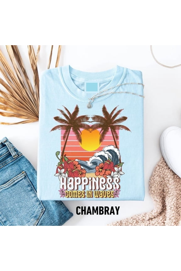Trendy Summer TShirt, Hello Summer Graphic Tee, Cute Beach Shirt,