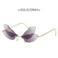 thumbnail image 1 of Trendy Sunglasses: Exaggerated Gradient, Metal Frame, AC Lens, Personality, Hip Hop, Unisex Style, Colorful Beach Glasses, 1 of 2