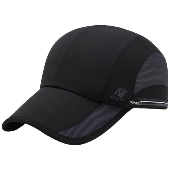 Trendy Sunshade Sun Protection Baseball Cap Outdoor Casual Sports Dad Hat Trucker Snapback Hat Black