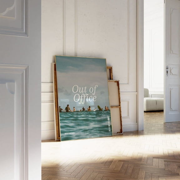 Trendy Surf Coastal Wall Art Out Of Office Newspaper Print Unframed Paper Poster 8x10in