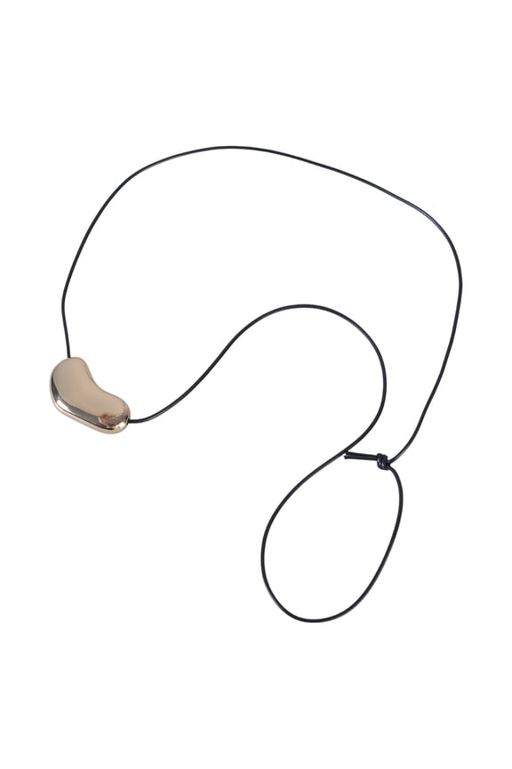 Trendy Swirls Pendant Rope Necklace with Customizable Leather String for Stylish Outfits Parties and Casual Wear