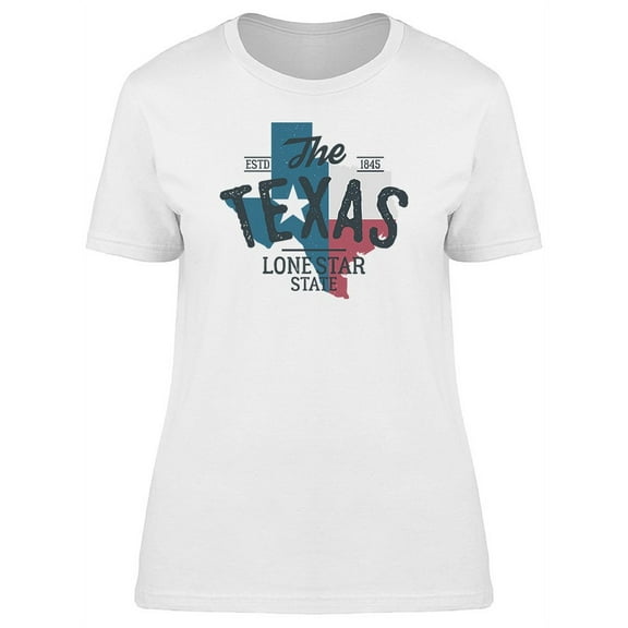 Trendy Texas State T-Shirt Women -Image by Shutterstock, Female x-Large