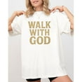thumbnail image 1 of Walk With God Vintage Graphic Tee T Shirt Top Women Casual Short Sleeve Crew Neck White S-5XL, 1 of 5