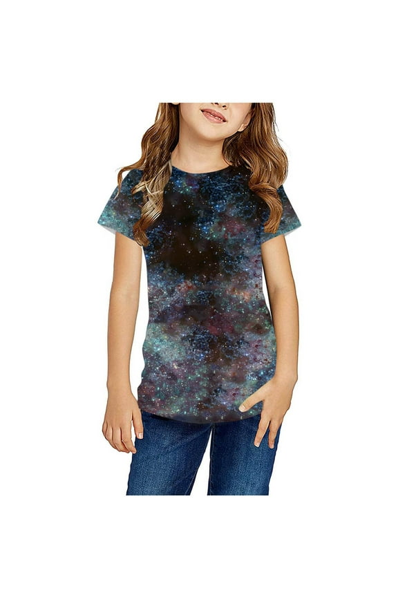 Trendy Tie-Dye Graphic Tees | Boys & Girls Short Sleeve Summer Shirts 3-14