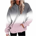 thumbnail image 1 of Trendy Tie-Dye Hoodies for Womens Fall Winter Casual Loose Long Sleeve Hooded Pullover Gradient Baggy Sweatshirts Tops,Pink,XL, 1 of 4