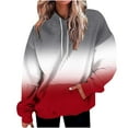 thumbnail image 1 of Trendy Tie-Dye Hoodies for Womens Fall Winter Casual Loose Long Sleeve Hooded Pullover Gradient Baggy Sweatshirts Tops,Wine,M, 1 of 4
