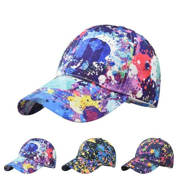 Trendy Tie Dye Print Duck Bill Cap Outdoor Breathable Mesh Personality Hat