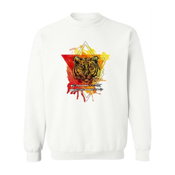 Trendy Tiger Design Sweatshirt Women -Image by Shutterstock, Female XX-Large