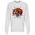 thumbnail image 1 of Trendy Tiger On Fire Sweatshirt Men -Image by Shutterstock, Male XX-Large, 1 of 2