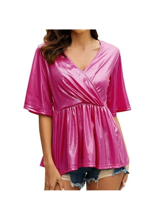 Metallic pink sale shirt