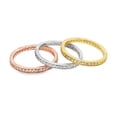 thumbnail image 1 of Trendy Tri-Color Sterling Silver Stackable Rings, 1 of 1