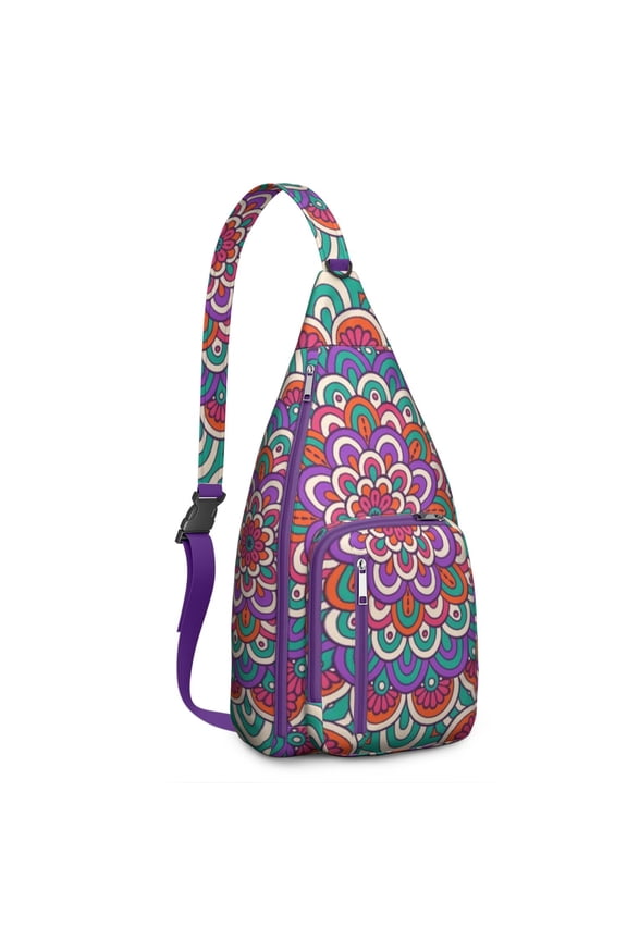 Trendy Tribal Sling Pack Versatile Convertible Shoulder Bag for Work Travel and Weekend